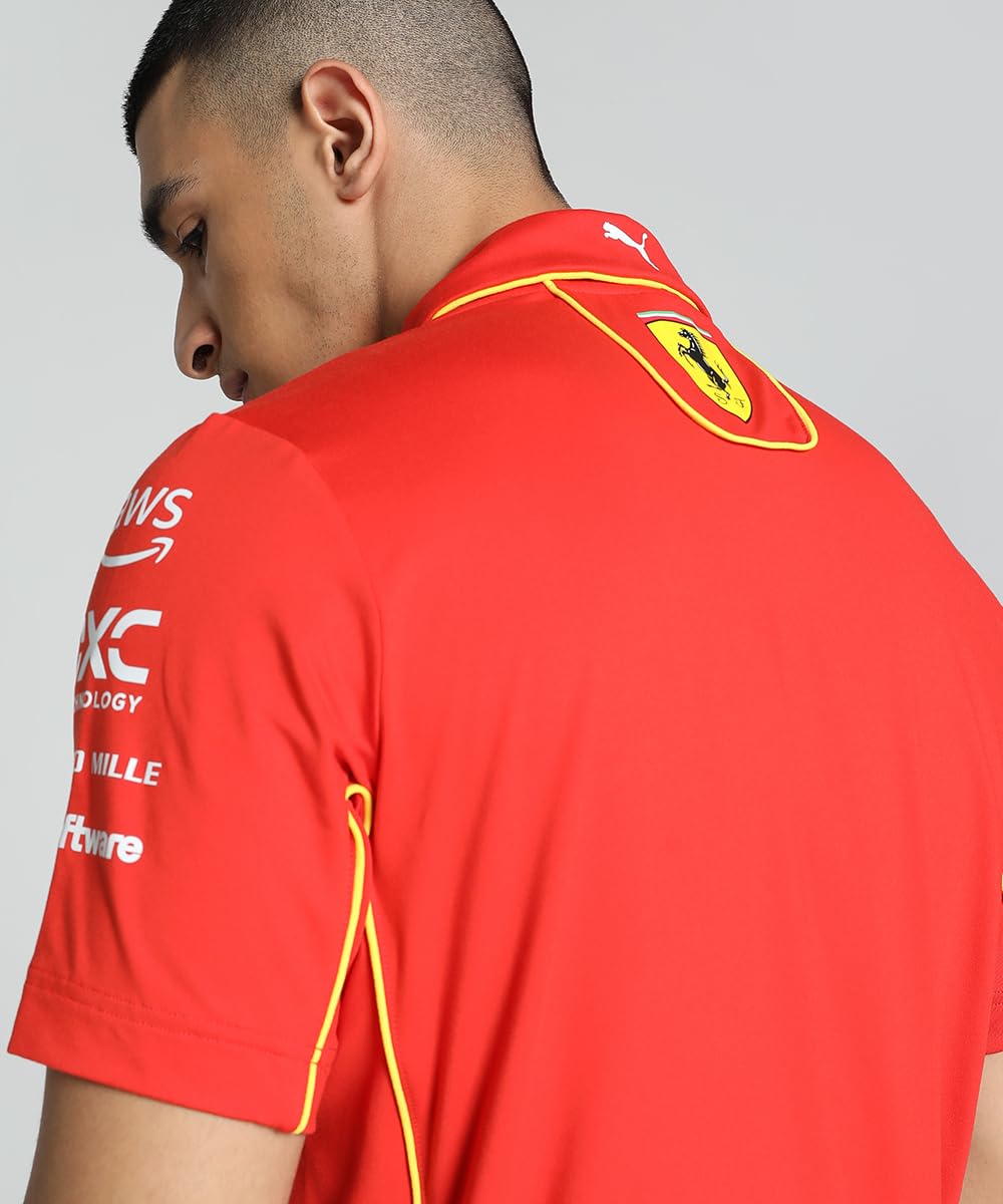 Polo del Equipo Profesional Scuderia Ferrari 2024 para Hombre - Rojo