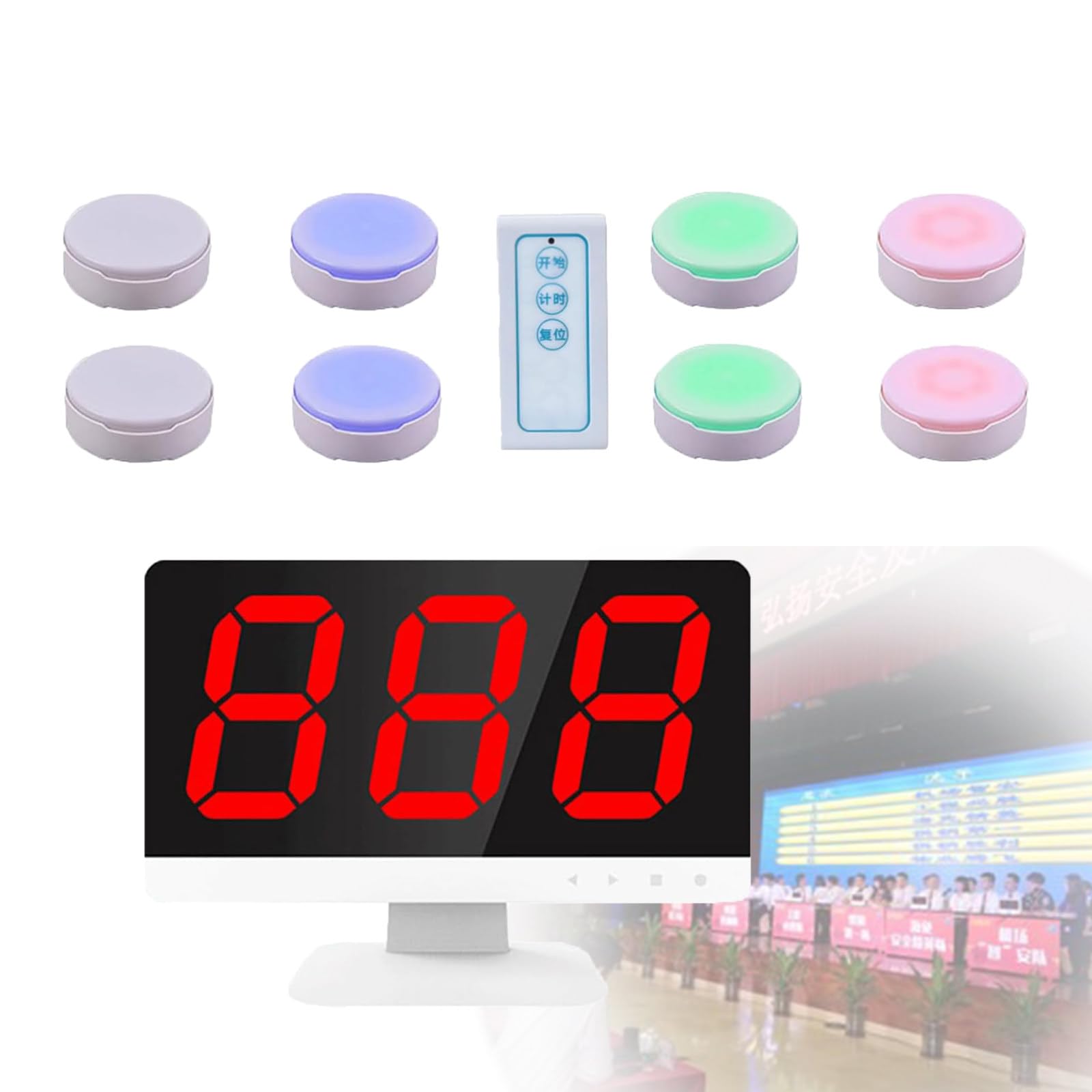 Juego De Respuesta Buzzer, Wireless Quiz Juego De Respuesta Buzzer Set, 3 Modos De Juego, 4 Estados De Color Para La Clase De Juegos, Concurso De Partido, Concursos Escolares,8groups