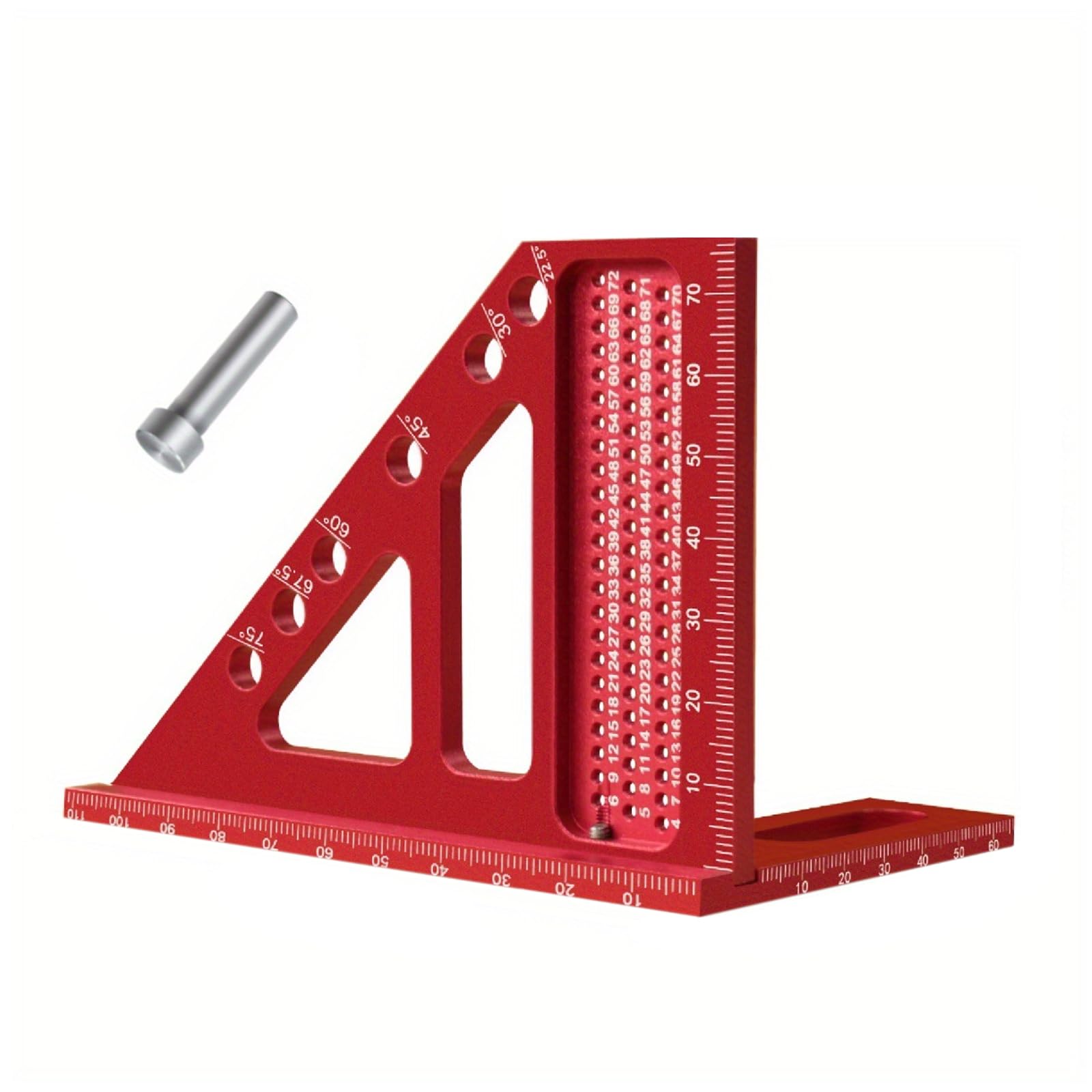 Woodworking Square Protractors, 45/90 Degree Carpentry Aluminum Miter Ruler, Triangles Scriber