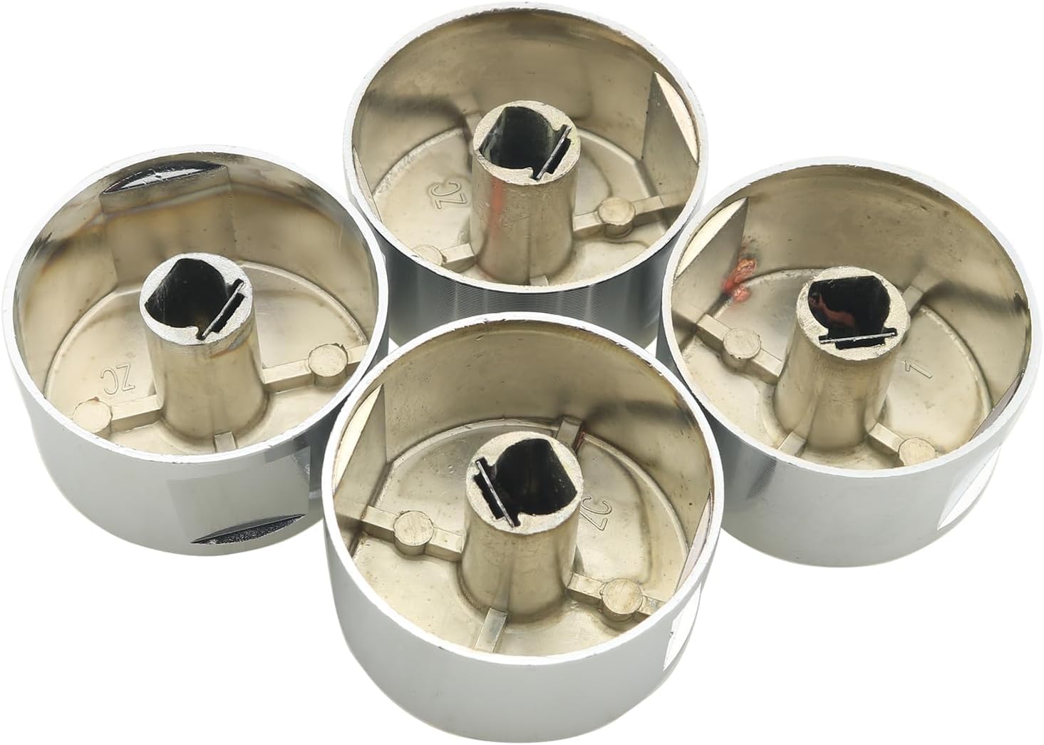 Manopole Fornello A Gas - 4 Pezzi Nero, Per Asse 6mm, Lega Di Zinco, Design Moderno