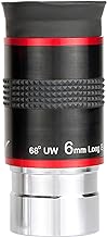 SVBONY Telescope Eyepiece, 68 Degree Ultra Wide Angle Eyepiece 6mm, High Definition Fully Coated Telescope Accessories for Planetary Observation