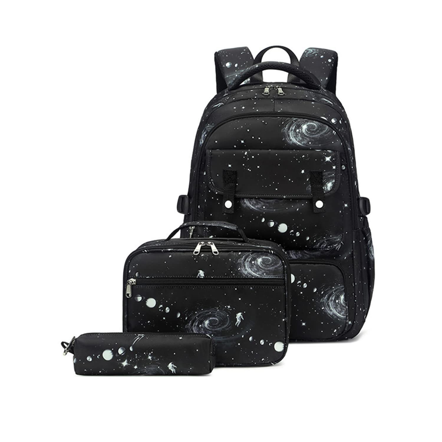 kit de mochila escolar infantil menino, mochila masculina grande impermeável lancheira termica masculina estojo pequeno conjunto de três peças
