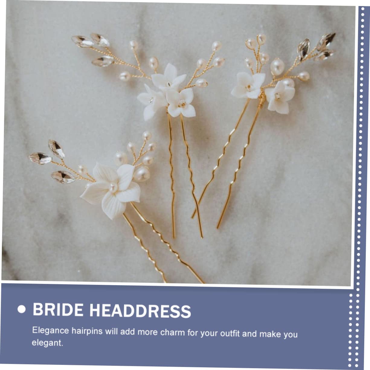 DOITOOL 12stücke Hochzeit Haarnadeln Mit Perlen Und Blumen Für Bräute U-förmige Haaraccessoires Für Hochzeiten Und Besondere Anlässe Eleganter Haarschmuck Für Brautjungfern Und