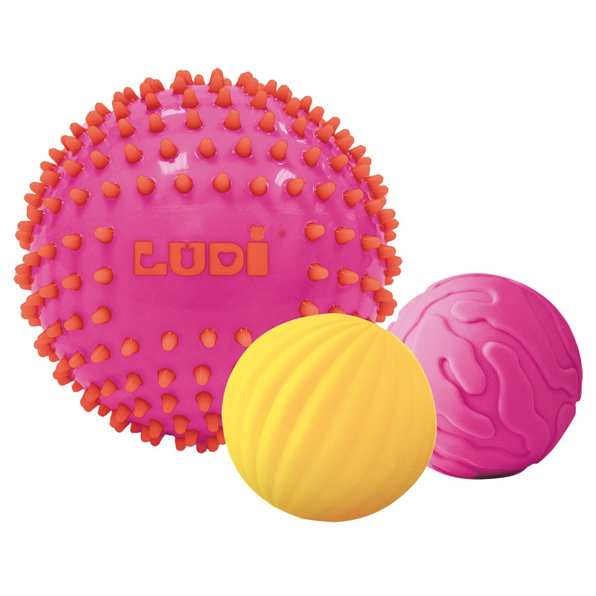 LUDI Set of 3 Sensory Balls - Blue