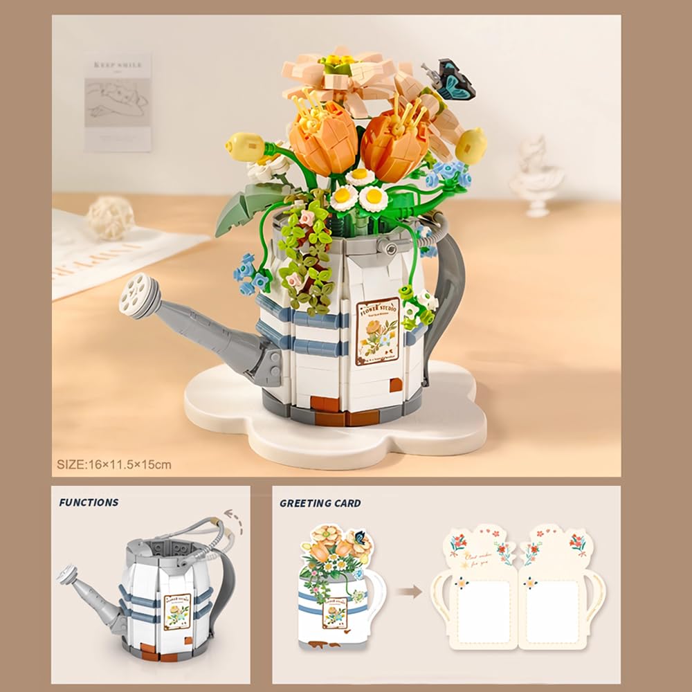 LOZ Mini Blocks 1936 Artificial Flowers Watering Pot Bonsai Blocks