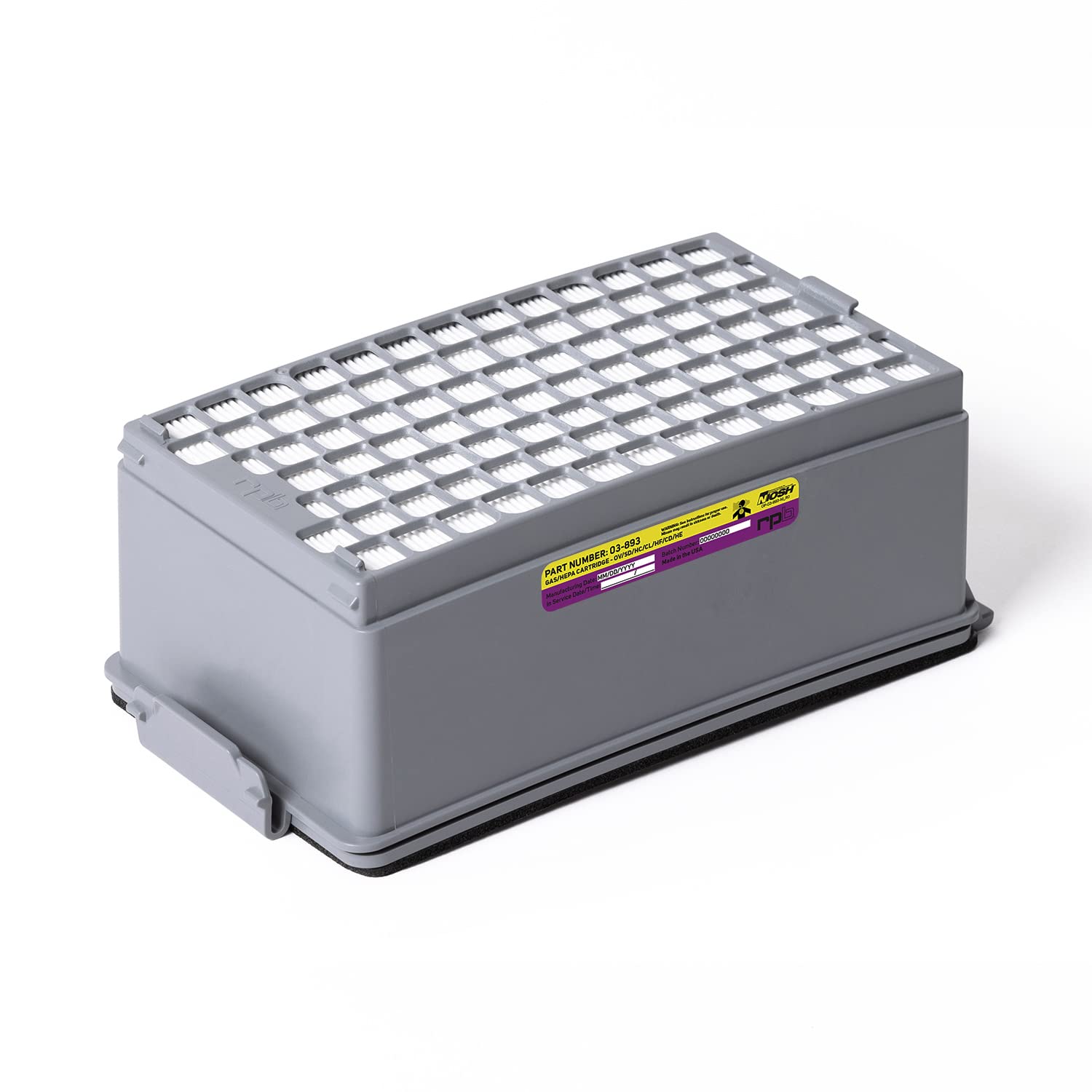 RPB Safety PX5 Combination HEPA OV/AG Gas Cartridge, Gray