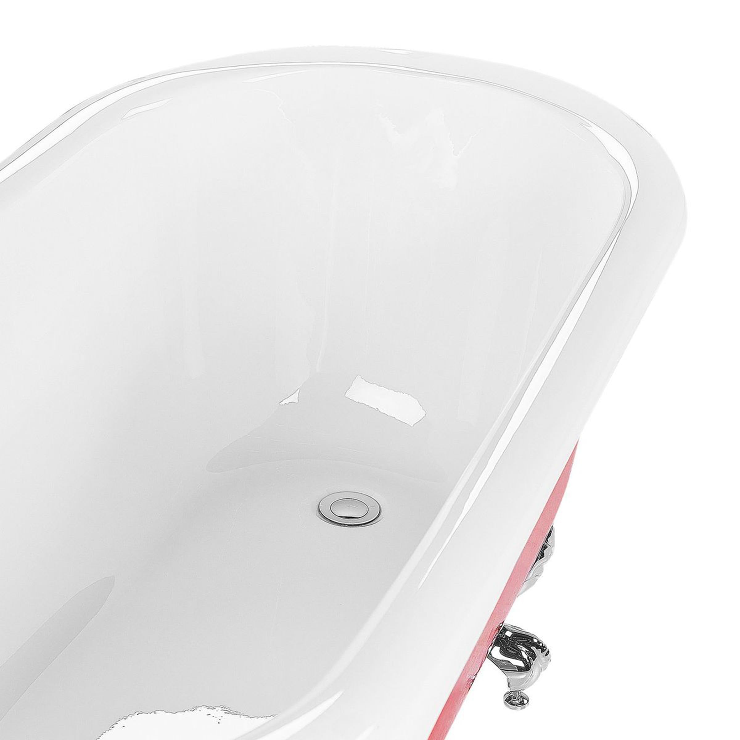 Bañera independiente de acrílico rojo patas 170 x 80 cm retro vintage tradicional Cayman