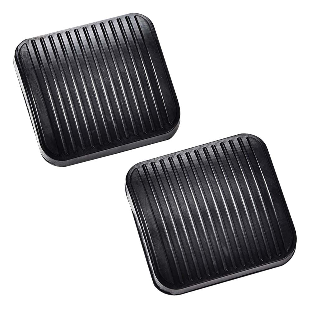 Brake & Clutch Pedal Pads Cover - Black Rubber Set For Jeep Wrangler YJ TJ Cherokee XJ (2-Pack) 8 thumbnail image