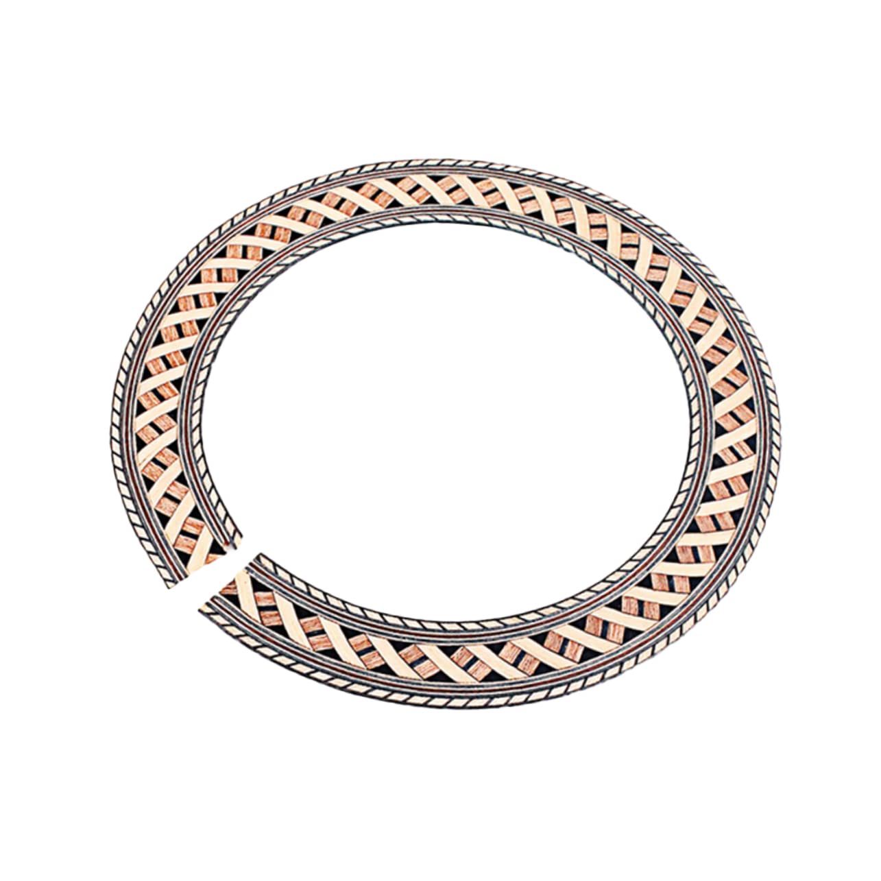 Garneck Guitar Sound Hole Rosette Decal Sticker 93mm Curved Strips Easy Install for Fretboard Rosette Inlay