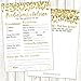 30 Gold Baby Shower Prediction and Advice Cards - Baby Shower Games for Girls, Boys or Gender Neutral Party - Baby Advice Cards for Baby Shower, Well Wishes for Baby, New Mommy and Parents To Be