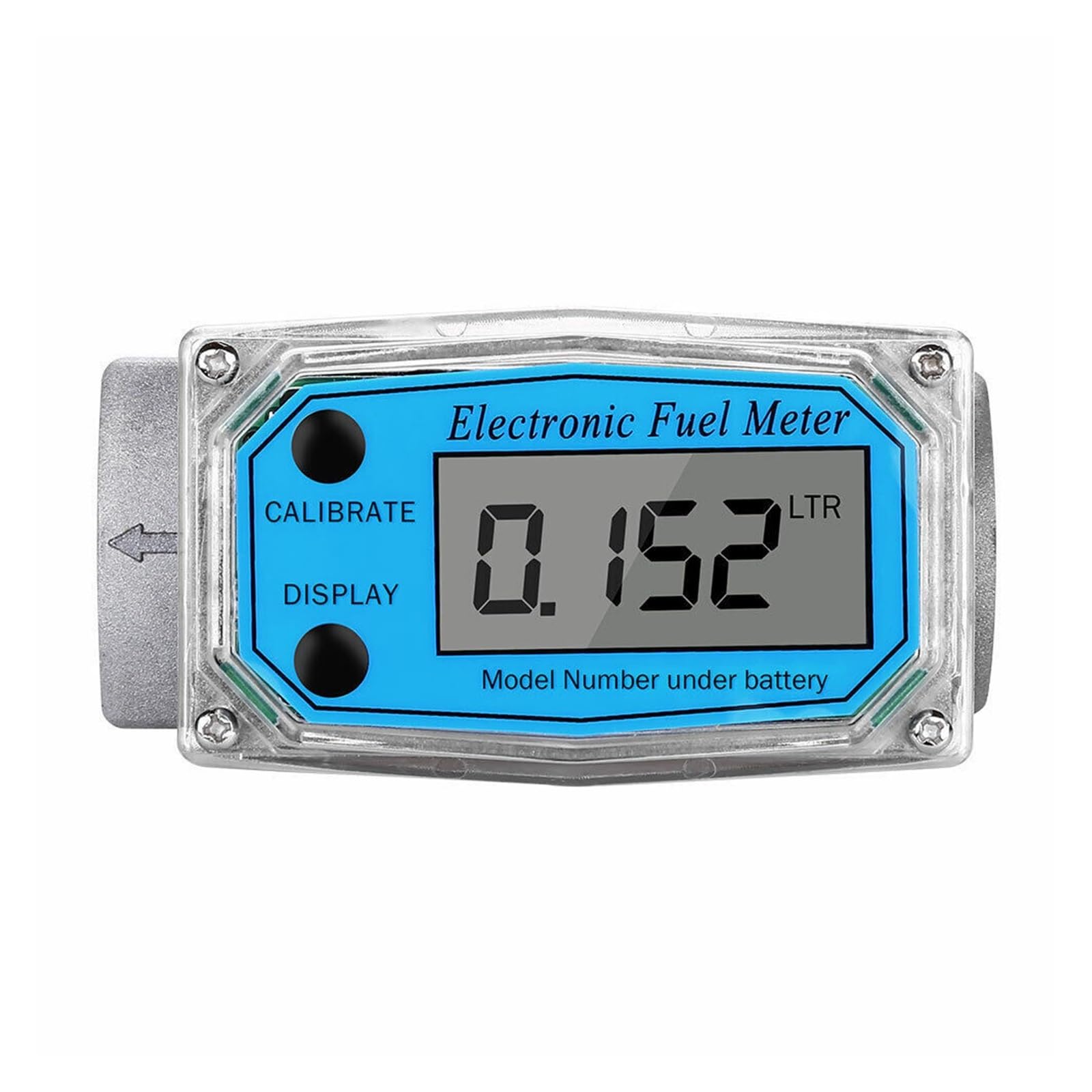 Wasserdurchflussmesser Digitaler Durchflussmesser, Durchflussmesser 1"NPT LED-Ziffer-Kraftstoffzähler, PCB-Durchflussanzeige-Sensorzähler