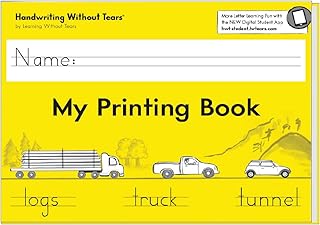 Learning Without Tears - My Printing Book Student Workbook, Current Edition - Handwriting Without Tears Series - 1st Grade Writing Book - Letters, Language Arts Lessons - for School or Home Use