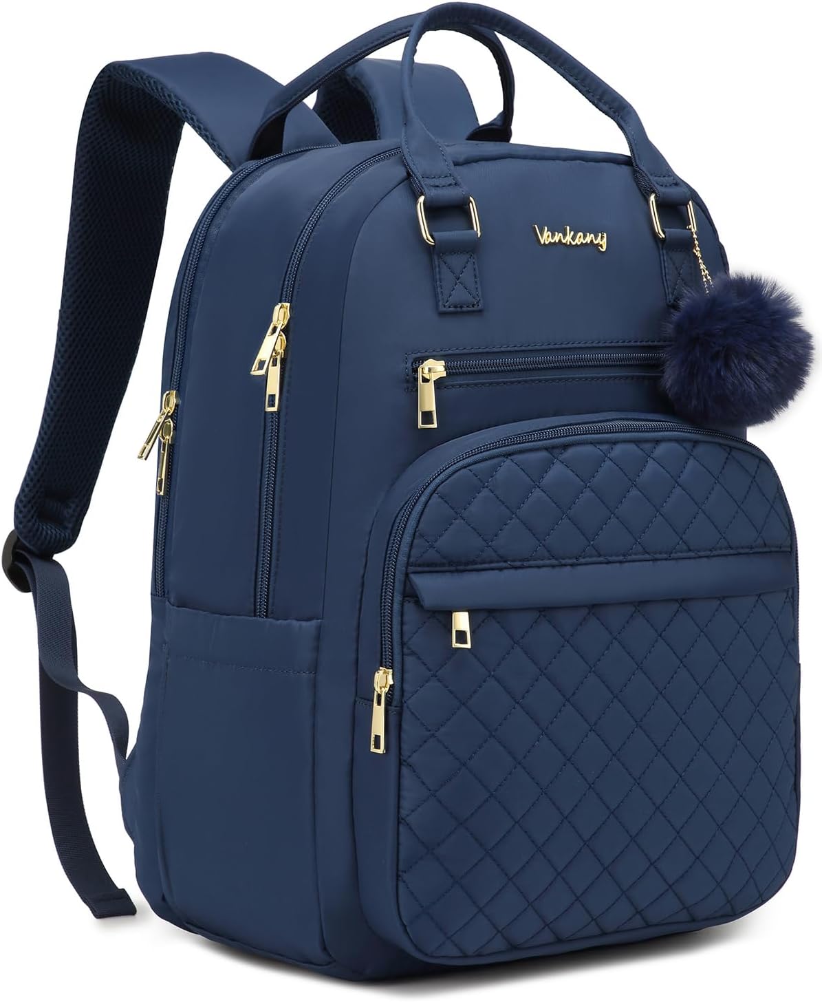 Laptop Backpack Women, Teen Girls School Backpack for High School College Students Travel, Teacher Work Bag Nursing Bookbag, Navy