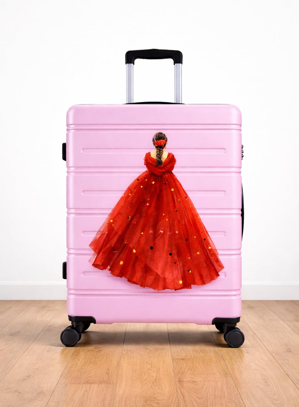 Bride Lehenga Gown 2pcs Decorative Doll for Suitcase Decor | Red Net Gown Doll Design for Bag Gift Wrapping, Trousseau Packing, Wedding Decor, Engagement Bridal Cloths Wrapping (Red)-image-24