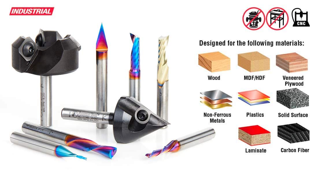 AMS-261 8-Pc CNC Advanced Master Collection, 1/4 Inch Shank