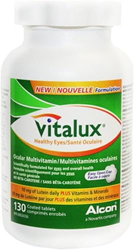 Healthy Eyes Ocular Multivitamínico con 5 mg de luteína, 130 comprimidos