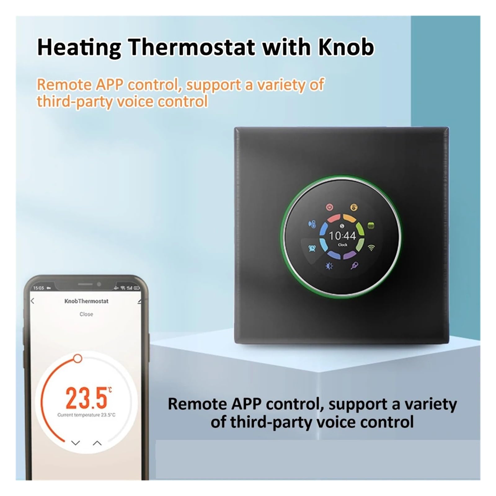 Smart Thermostat, inteligentny termostat kocioł gazowy termostat podgrzewanie wody podświetlenie/temperatura/czujnik/czas regulacja kalibracji temperatury,for Home(Grijs,GC)