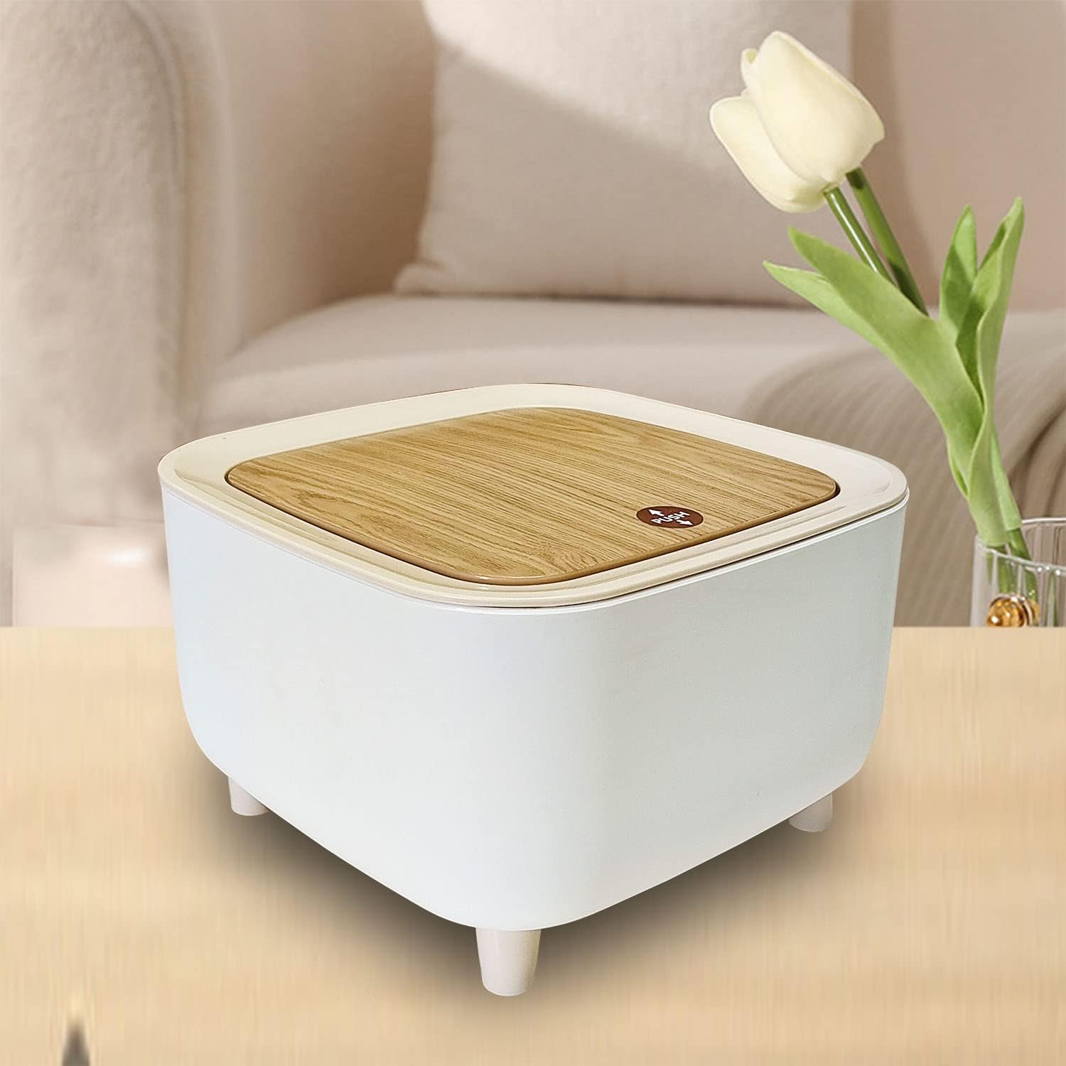 Juflix Mini Dustbin, Plastic Waste Storage Garbage Mini Waste Bin Disposal Dustbin,Mini Trash bin Can Waster Bin for Office,Desk, Kitchen, Bedroom