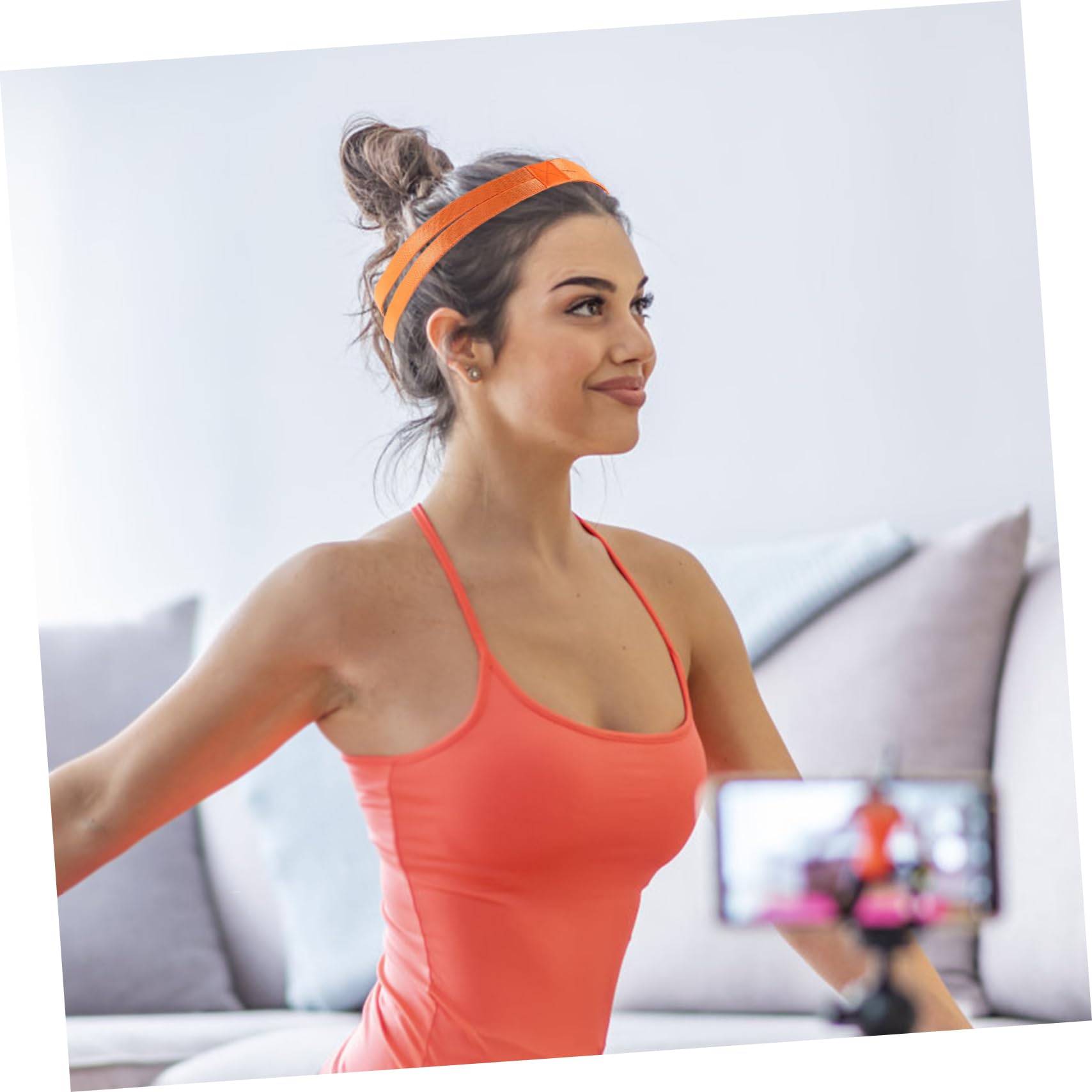 TOYANDONA Bande Elastiche Antiscivolo Per Sport Fasce Per Materiale Stretch Per Yoga Corsa Allenamento Vivaci Verde