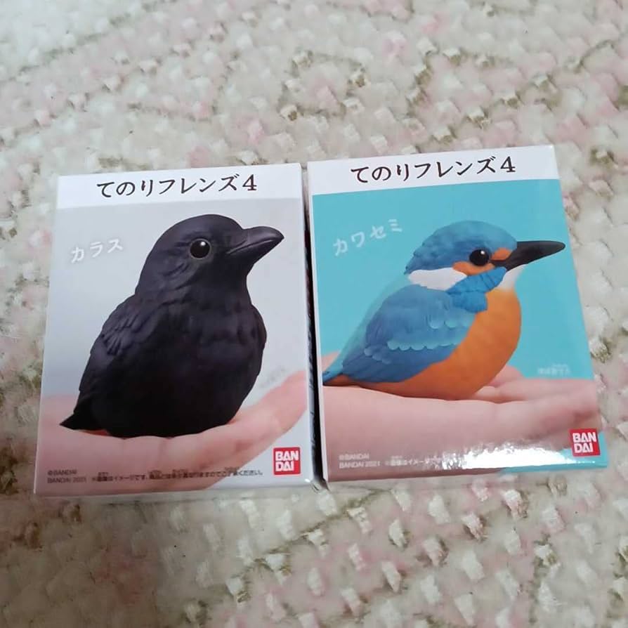 Amazon | てのりフレンズ4 カラス カワセミ ミニチュアフィギュア