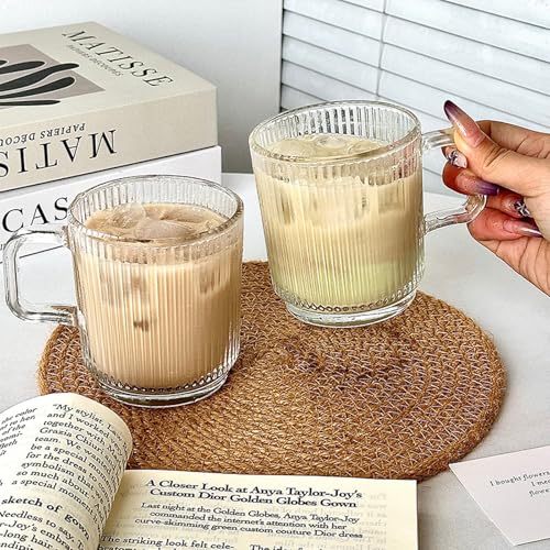 Set 2 Mugs de Vidrio 12oz con Tapa y Cuchara miniatura 4