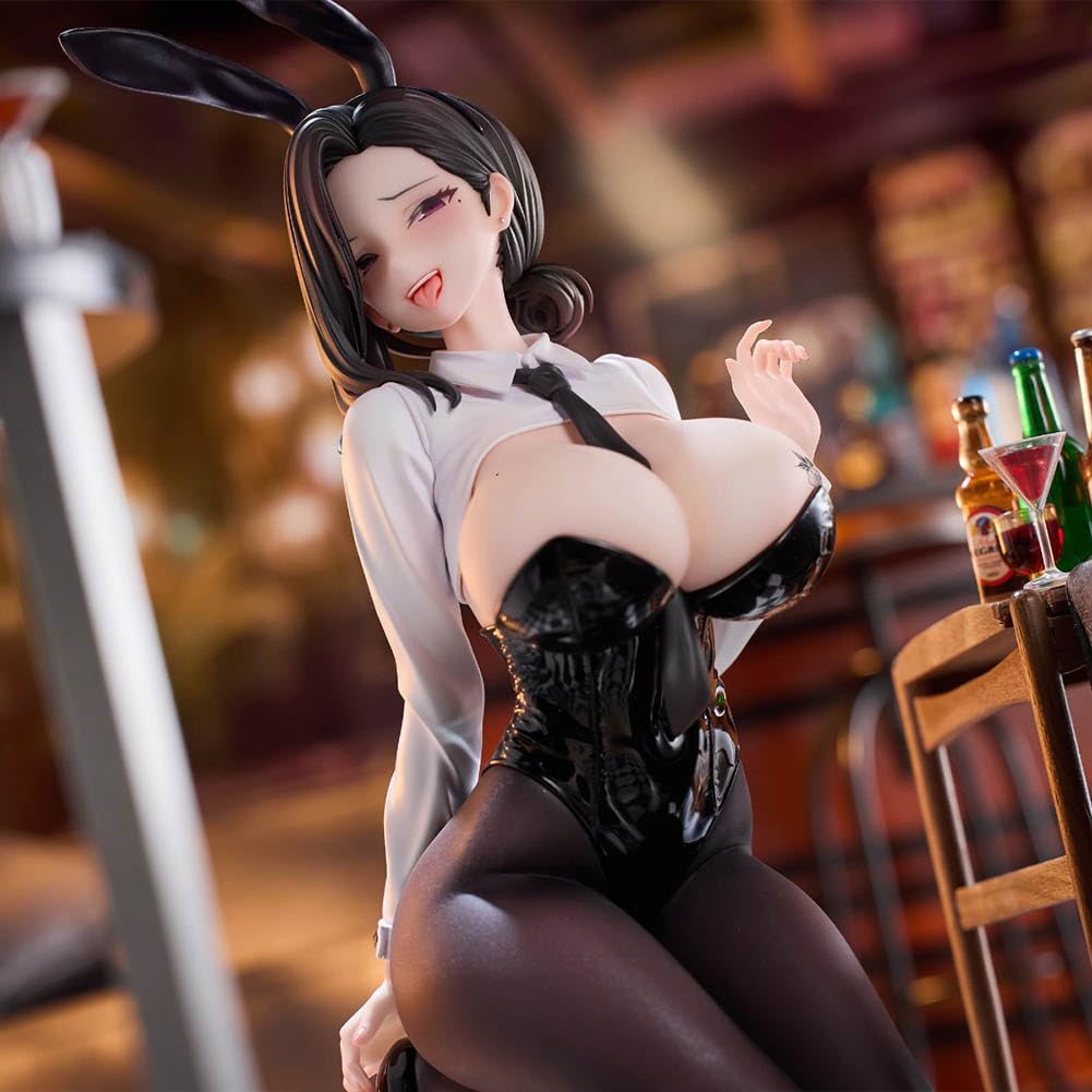 Oryginalny obraz Dongtan styl figurka anime ilustracja króliczek dziewczyna klęcząca figurka PCW wymienna twarz model statuetka przedmioty kolekcjonerskie prezent