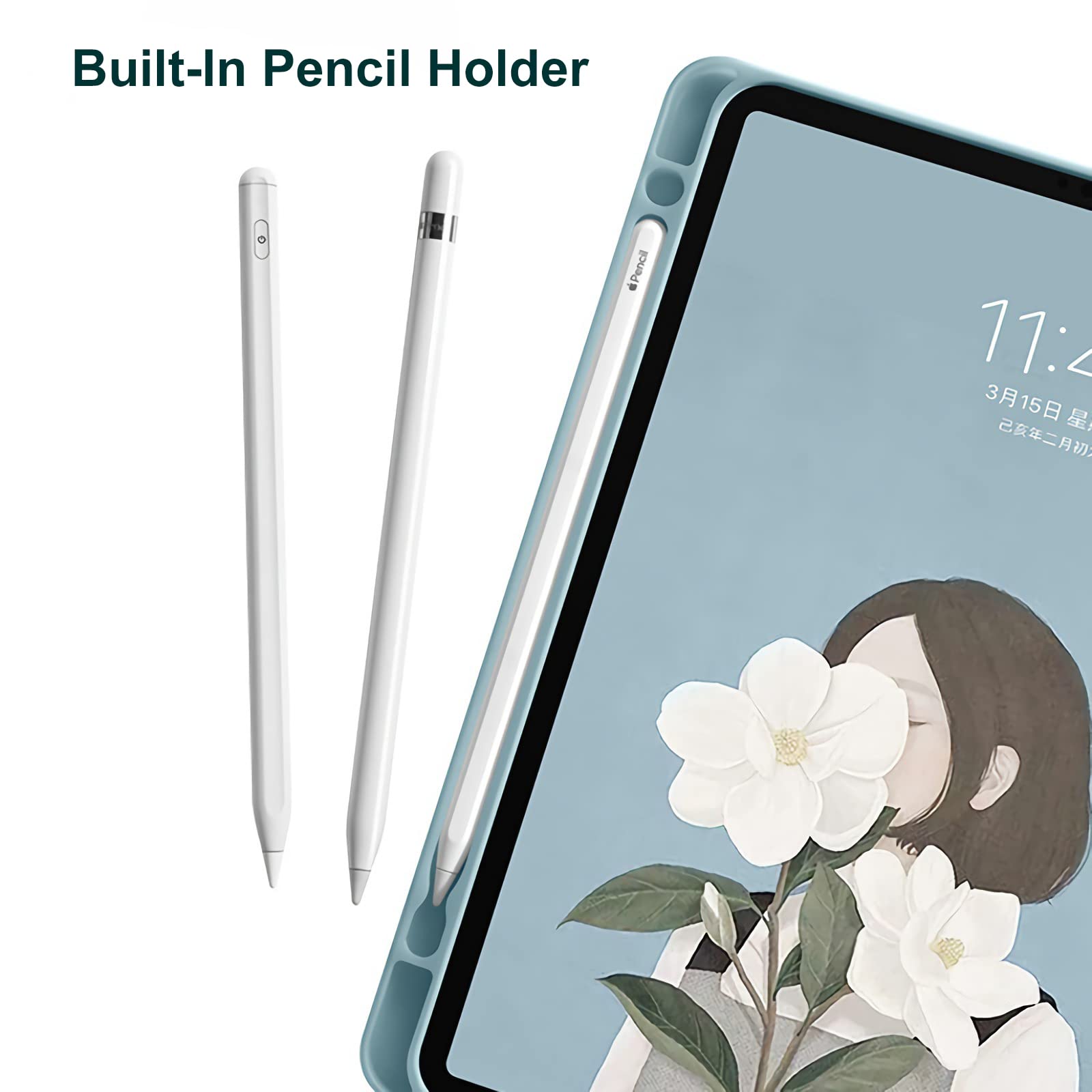 Etui na klawiaturę z touchpadem do iPada 10,2 cala 9/8 / 7 generacji/Air 3 / Pro 10.5, [Polski Layout] magnetycznie odłączana bezprzewodowa klawiatura z podświetleniem Bluetooth,Pink