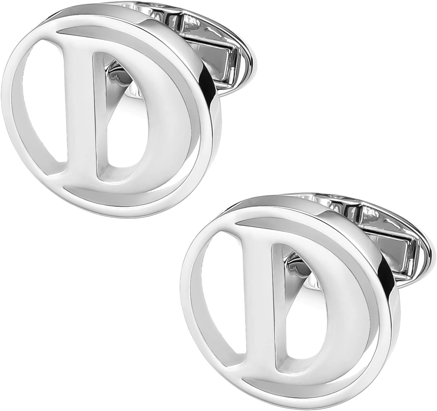 GWD Cufflinks for Men Classic Tuxedo Shirt Wedding Cuff Links Personalized Initials A-Z Gift