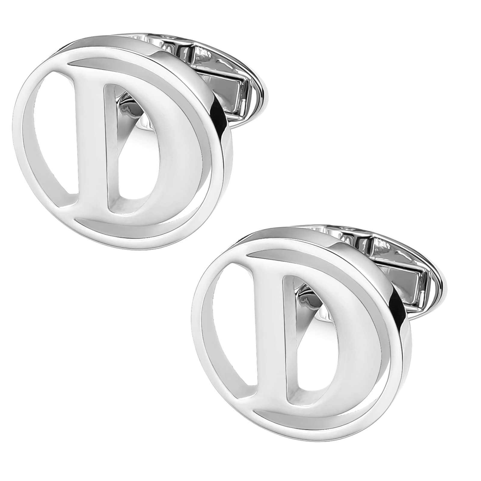 GWD Cufflinks for Men Classic Tuxedo Shirt Wedding Cuff Links Personalized Initials A-Z Gift