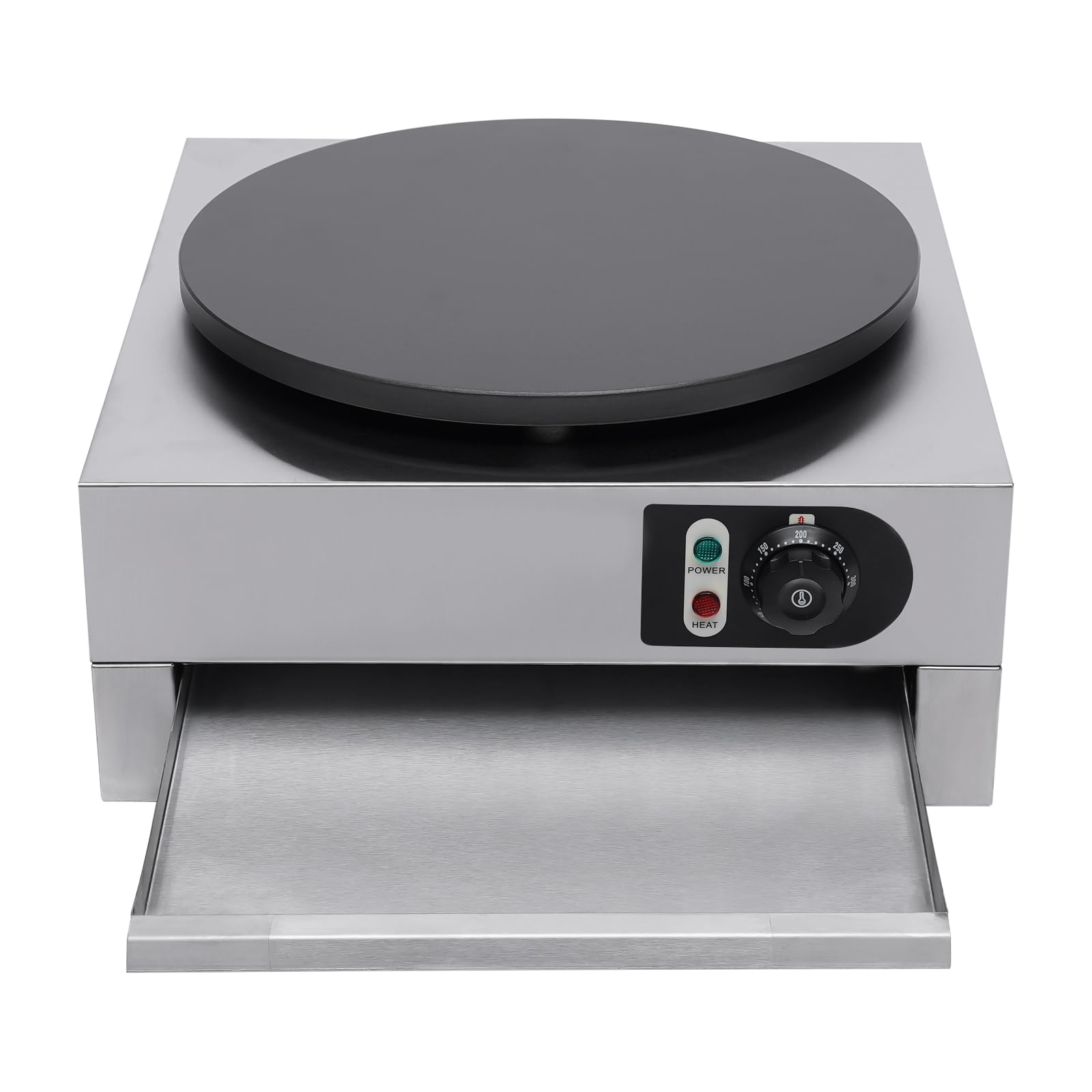 40cm Crepes Maker, Professional Crepesgerät mit Holzverteiler, Elektro Crepes Maker und Pfannkuchenmachermaschine für Cafés, Restaurants und Imbisswagen