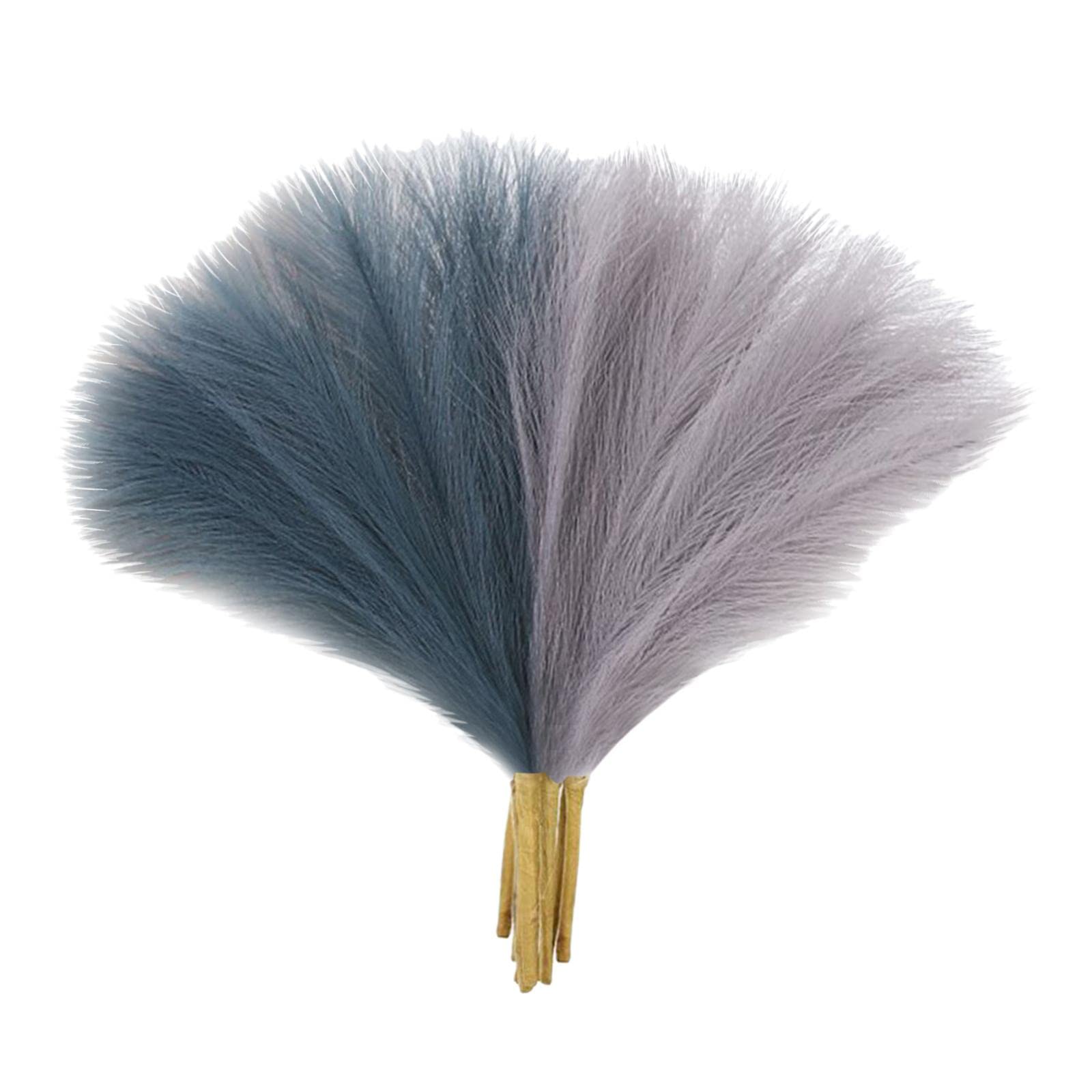 6X Artificial Dried Flower Arrangement Filler for Home Decor Blue Green Gray-image-49