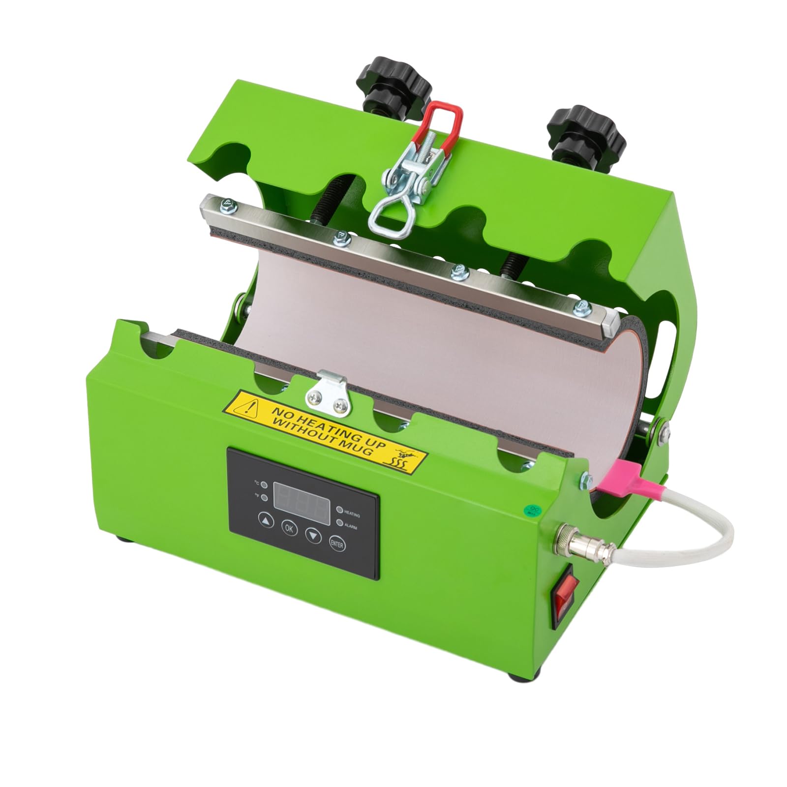 Presse à tasses sublimation 550W verte pour mugs de 7,2 à 8,5 cm