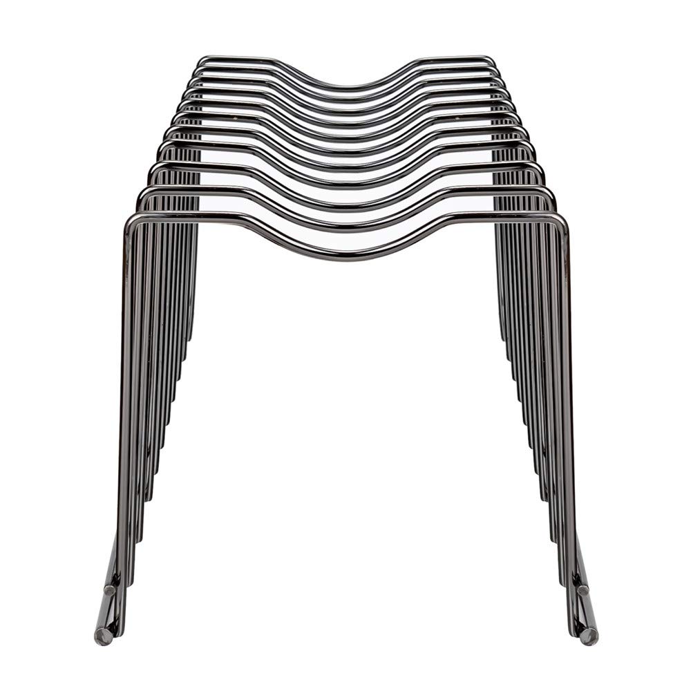 SANNO Organizador de cacerola y tapa de pote con soporte para platos, tablas de cortar, utensilios para hornear, refrigeración, ollas y sartenes, bandejas para servir, tapas de soporte, níquel