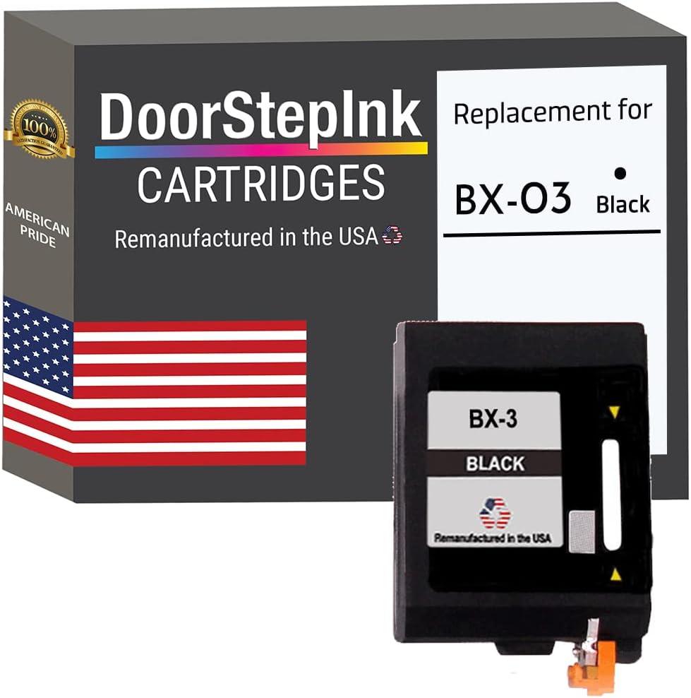 DoorStepInk BX-3 Black Remanufactured Ink Cartridge Replacement for Canon BX-3 — Compatible with Canon Fax B100/B110, MultiPass 10/B540/B550 Printers - Standard Yield 1-Pack