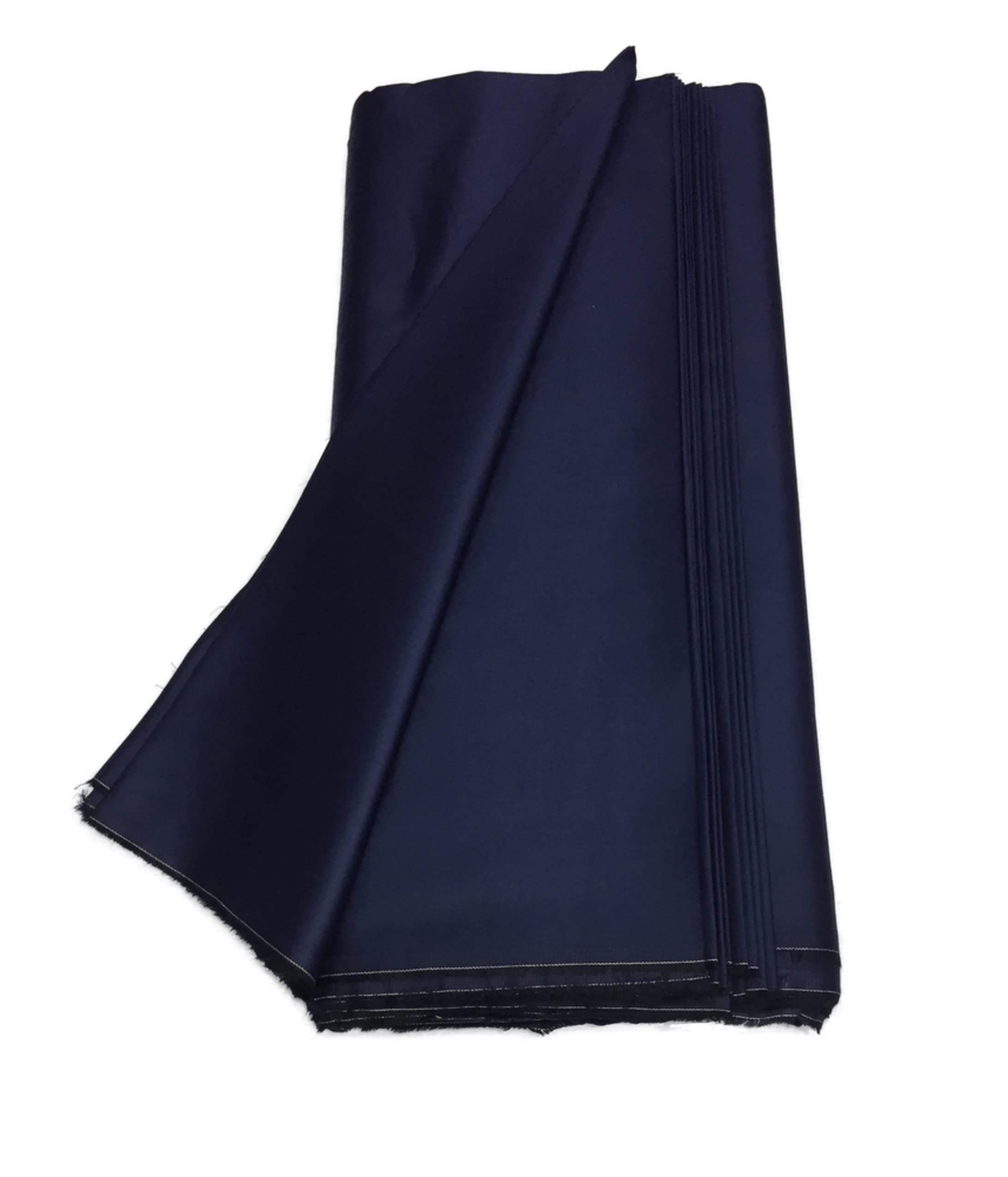BKRKJ Women's Cotton Silk Unstitched Fabric by Meter for Sewing Suit Salwar Chudidar Patiyala Shirt Kameez Blouse Kurta Pyjama Pathani jam Glace (3 Meter, Navy Blue)-picture-22