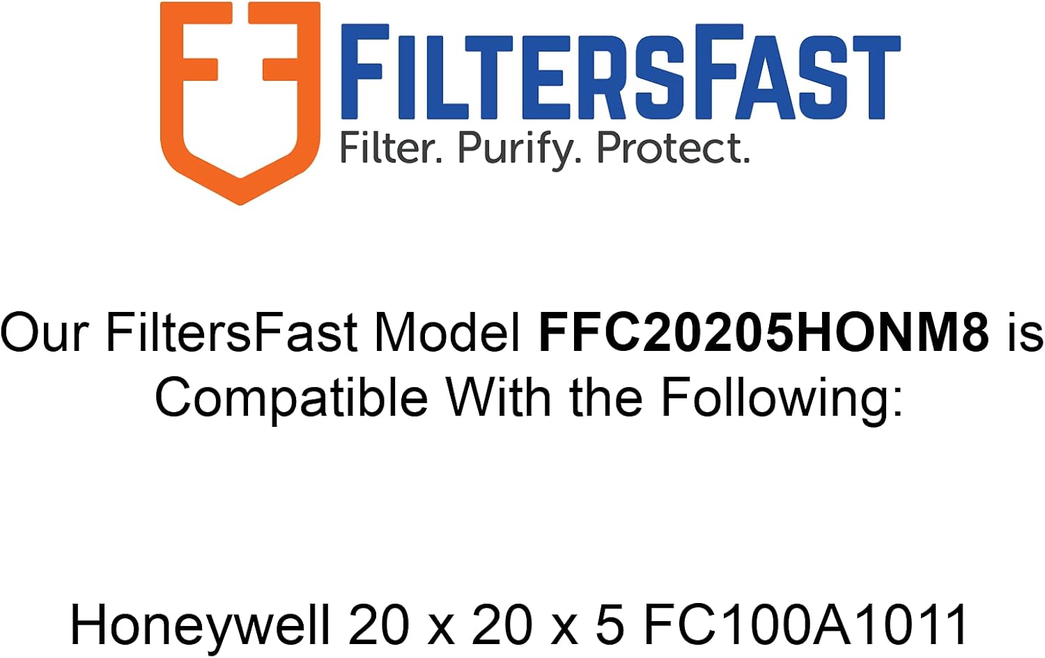Filters Fast Compatible Replacement for Honeywell 20x20x5 Air Filter MERV 8 FC100A1011 Pleated AC Furnace Air Conditioner Filters Actual Size: 19.75 x 19.875 x 4.375, 2-Pack