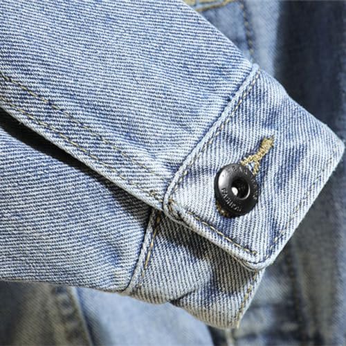 Mens Fashion Denim Jackets Casual Long Sleeve Fall Jackets Classic Tops Button Down Trucker Jacket Oversized Jean Coats4