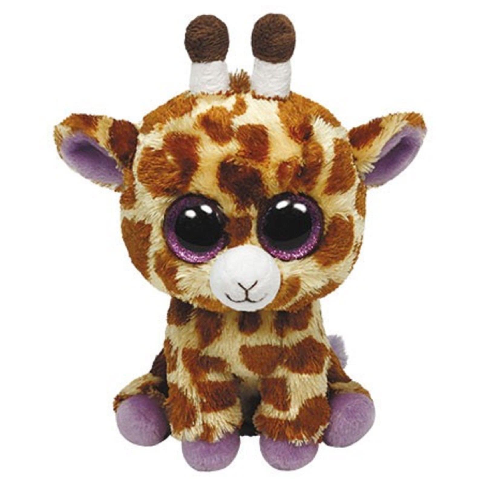 TY 36125 - Duke pies z błyszczącymi oczami, Glubschi's, Beanie Boo's, 15 cm, biały/brązowy