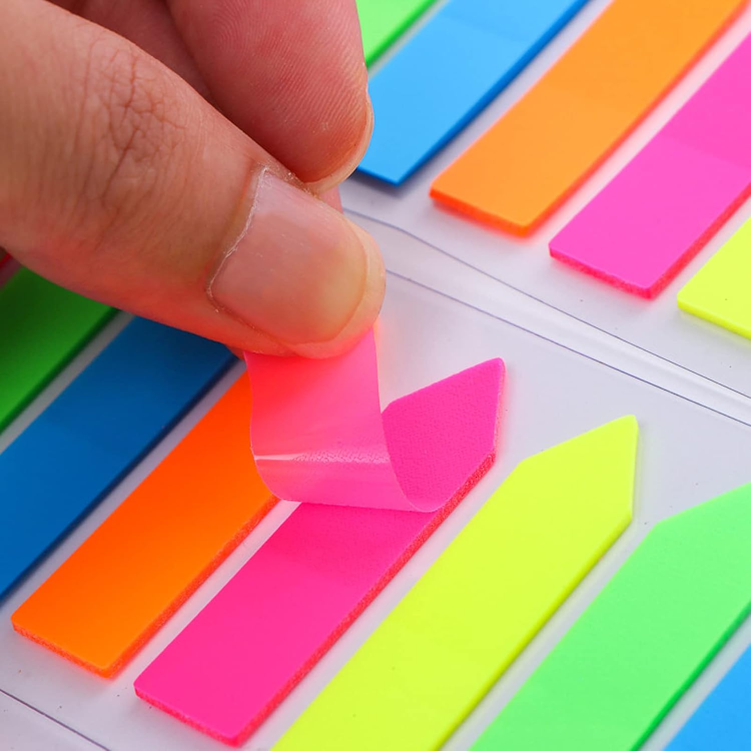 VANRA 960 Pieces Sticky Index Tabs Page Markers Arrow Flags Sticker Colored Page Notes Writable Labels for Bookmarks, 6 Sets image 5