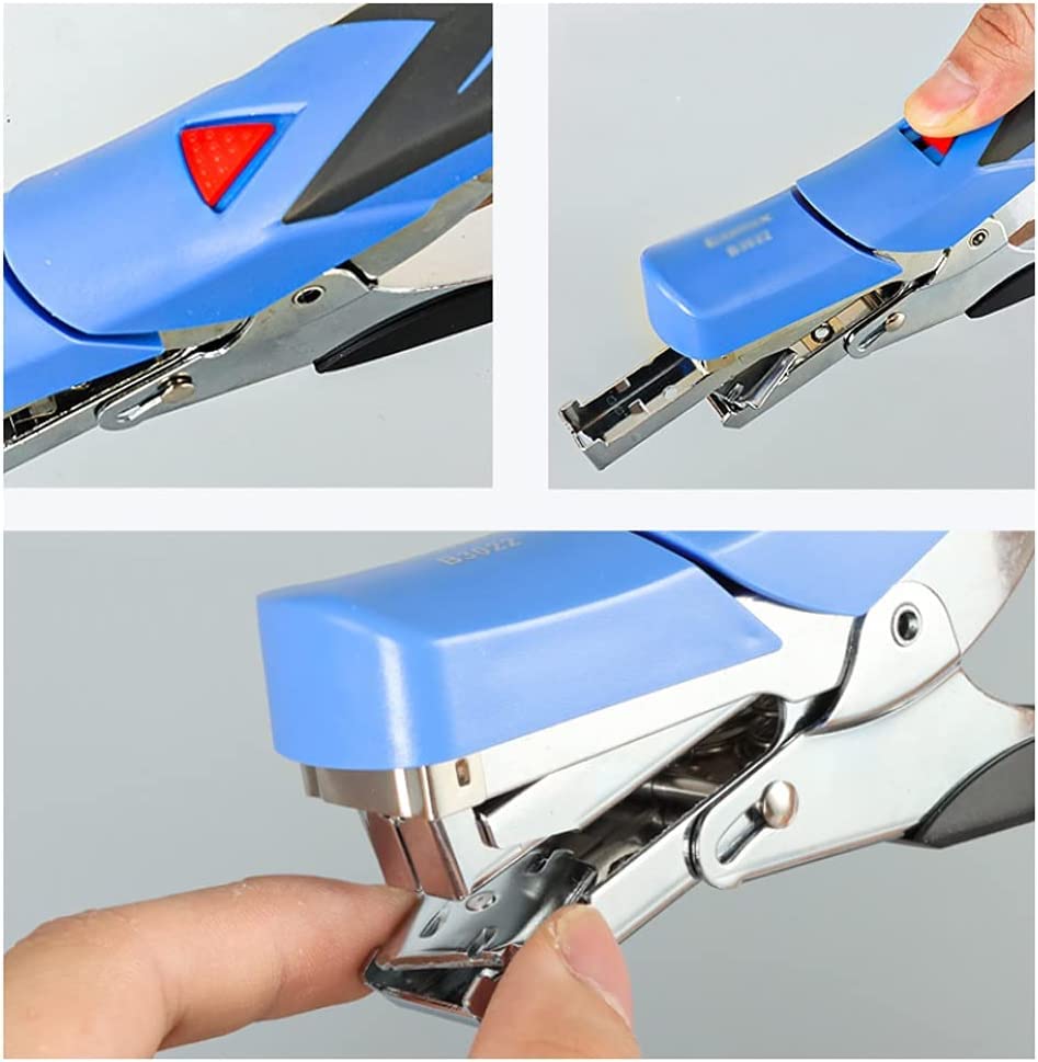 Hefter, Mini-Hefter, robuster Handheftgerät mit 25 Blatt Heftklammern Papiere Heftmaschine mit 5000 Heftklammern Desktop sparen Mühe Heftgerät s (Farbe: grau) (Farbe: blau) (Farbe: Grigio)