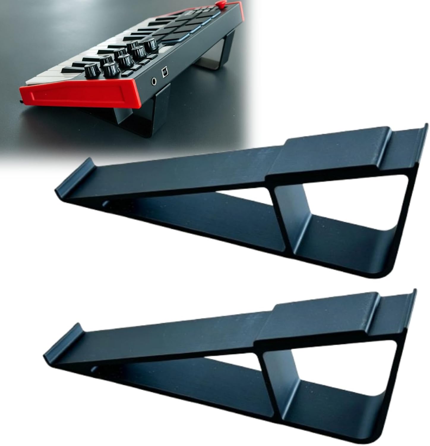 Controller Stand Compatible with AKAI MPK Mini MK3, Low Profile Desktop Riser for Improved Stability and Comfortable Music Production Setup