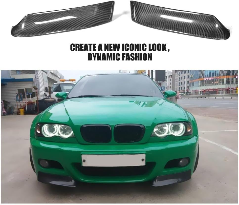 Carbon Fiber Front Bumper Splitters Aprons Flaps Flags Fits for BMW 3 Series E46 M3 Coupe 2000-2006 Front Bumper Protector Guard Cover Trim Factory Outlet