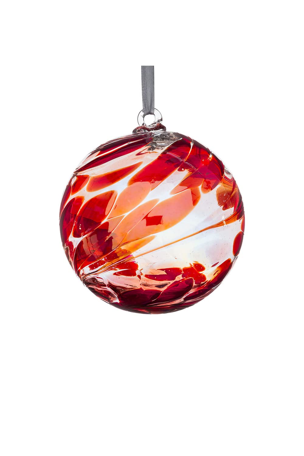 Sienna Glass July Birthstone Friendship Ball – 10cm Handcrafted Ruby Glass Ornament – Gift Boxed Hanging Decoration – Unique Handmade Keepsake for Birthdays, Home, Garden