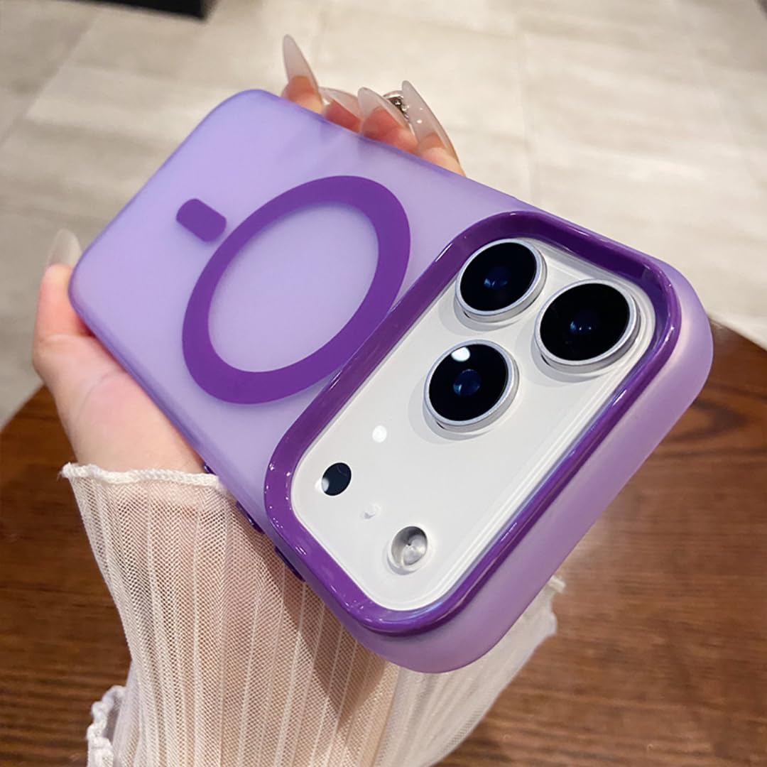 Coque antichoc iPhone 15 Pro violette magnétique protection luxe - 8