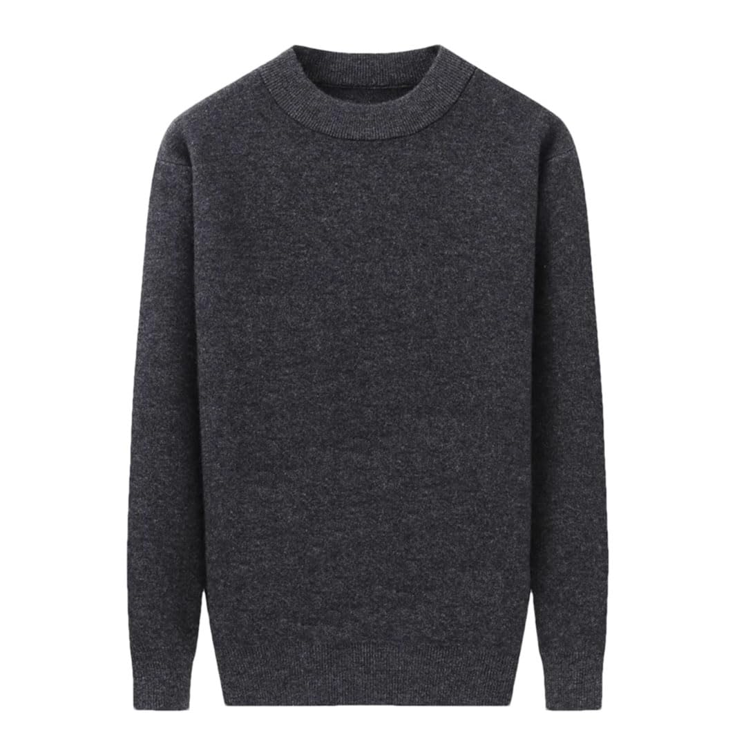 Vogrtcc Maglione di Cashmere da Uomo Maglione Invernale Lavorato A Maglia con O-Collo Casual di Grandi Dimensioni