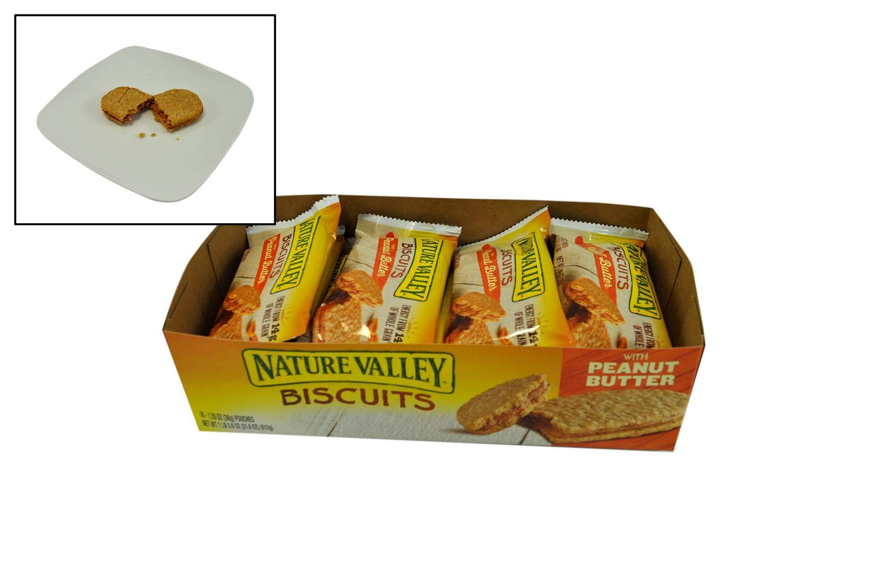 Nature Valley Biscuits with Peanut Butter by General Mills – Pack of 6