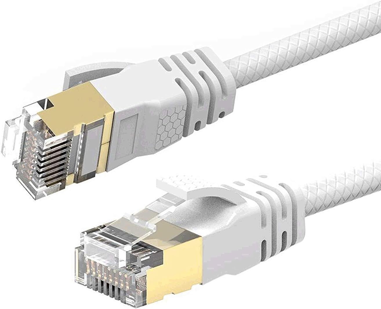 Reulin 10M Cat 7A Ultra Slim - Gigabit Ethernet Network Lan Cable Speed Up to 40Gbs-1000MHz Compatible With Cat5 Cat6 Cat7 Cat7A+ Switch Router Modem For High Speed Networks