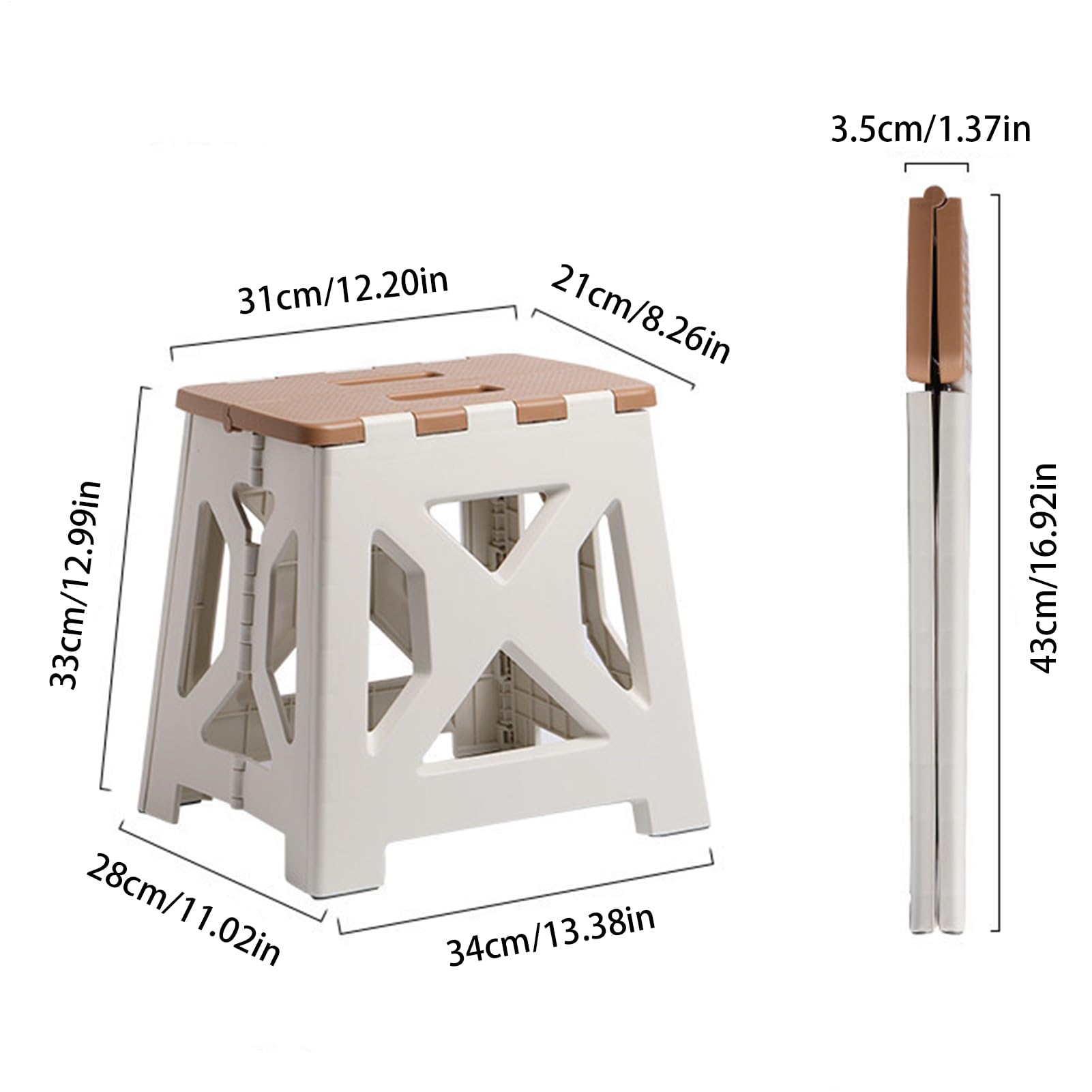 Tabouret pliant portable, chaise de pêche, tabouret pliant léger pour cuisine, salle de bain, chambre, buanderie, camping, randonnée, intérieur et extérieur | Tabourets Compacts Dépliables pour Cuisine, Salle de Bain, Pique-nique et Extérieur