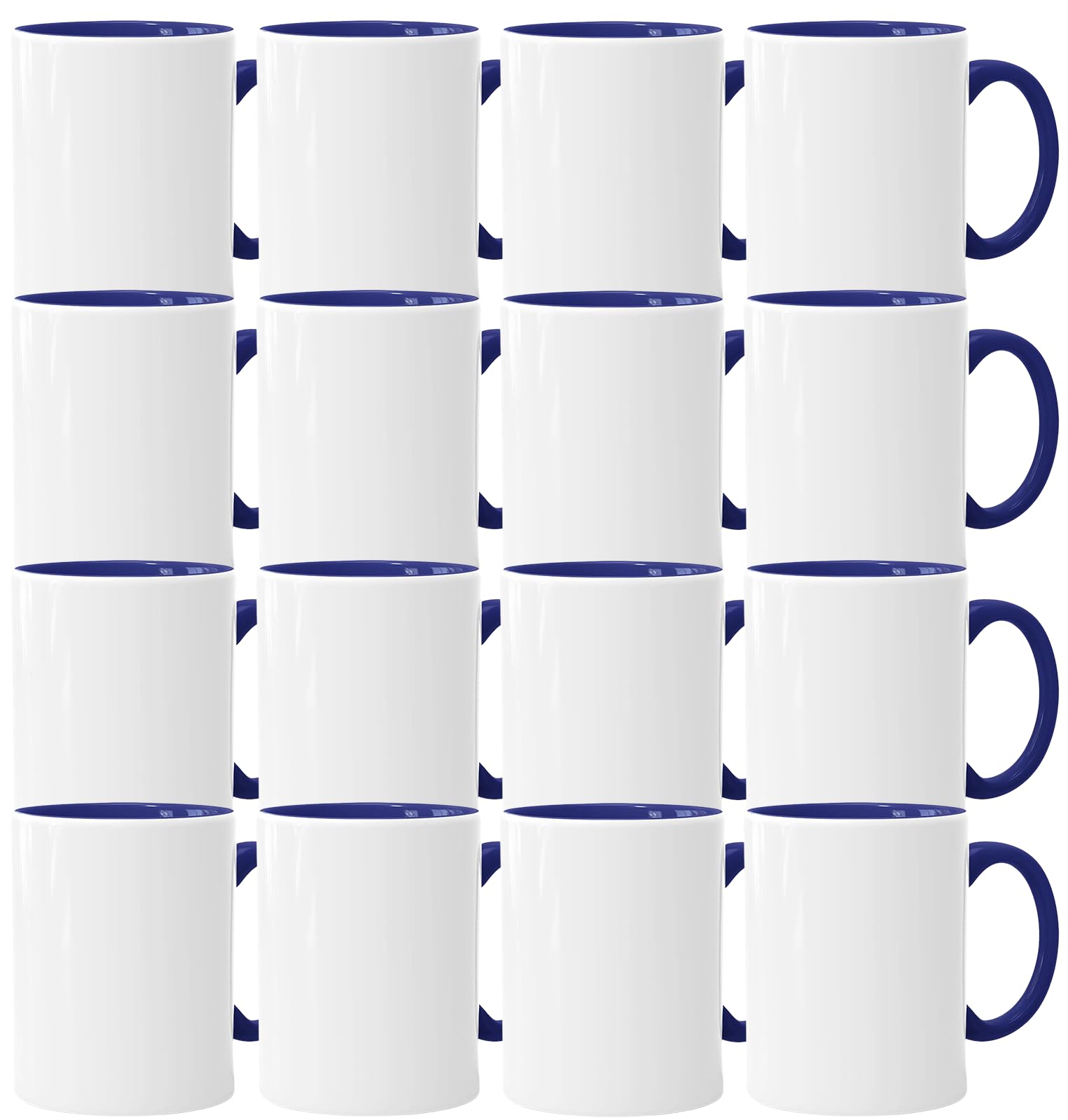 Sublimationstassen ohne Druck AAA Grade | Einzeln oder im Set | Fototasse für Sublimationsdruck | Leere Tassen für Hitzepressen-Thermo-Sublimation (1728 Stück, Blau)