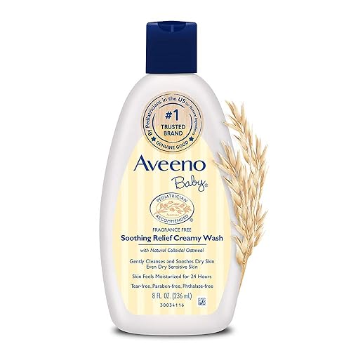 Aveeno Baby Calmante Alivio Cremoso Lavado con Avena Natural para Piel Seca y Sensible 8 fl oz